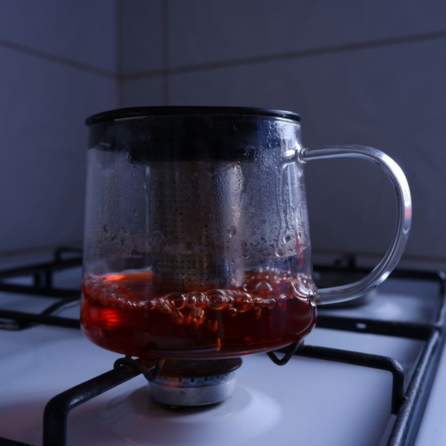 Steklena čajnica s sitom, 600 ml